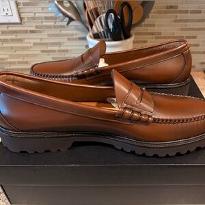 NWT GH BASS Larson Lug Loafer (14); Whiskey brown color